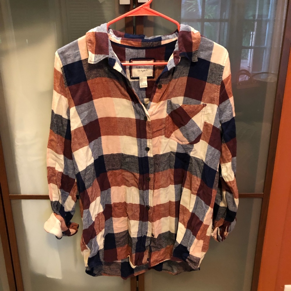 Red and blue checkered Flannel